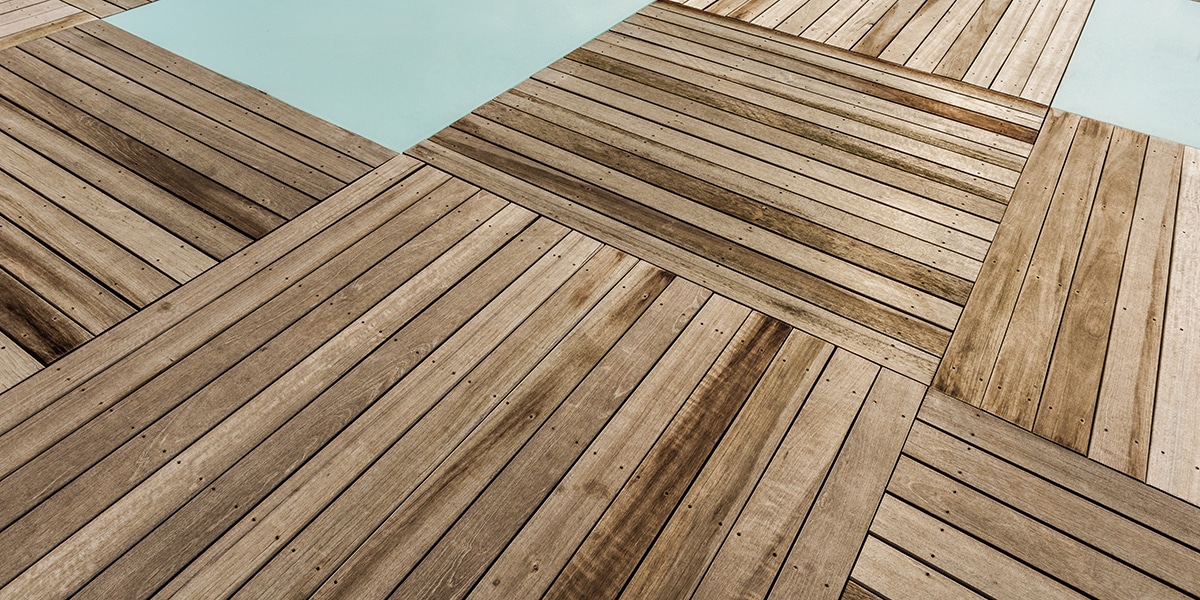 full frame shot of wood board is composite decking slippery